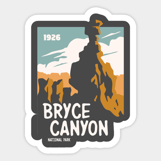 Utah Bryce Canyon National Park  Retro Vintage Design Sticker by Terrybogard97